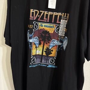 NWT Hot Topic Black Led Zeppelin Graphic Tee. SIZE XXL.